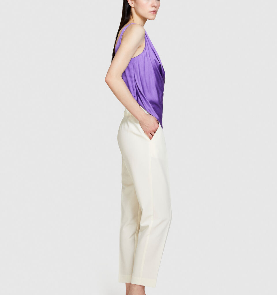 Solid color joggers - women's joggers - Creamy White | Sisley image number 2